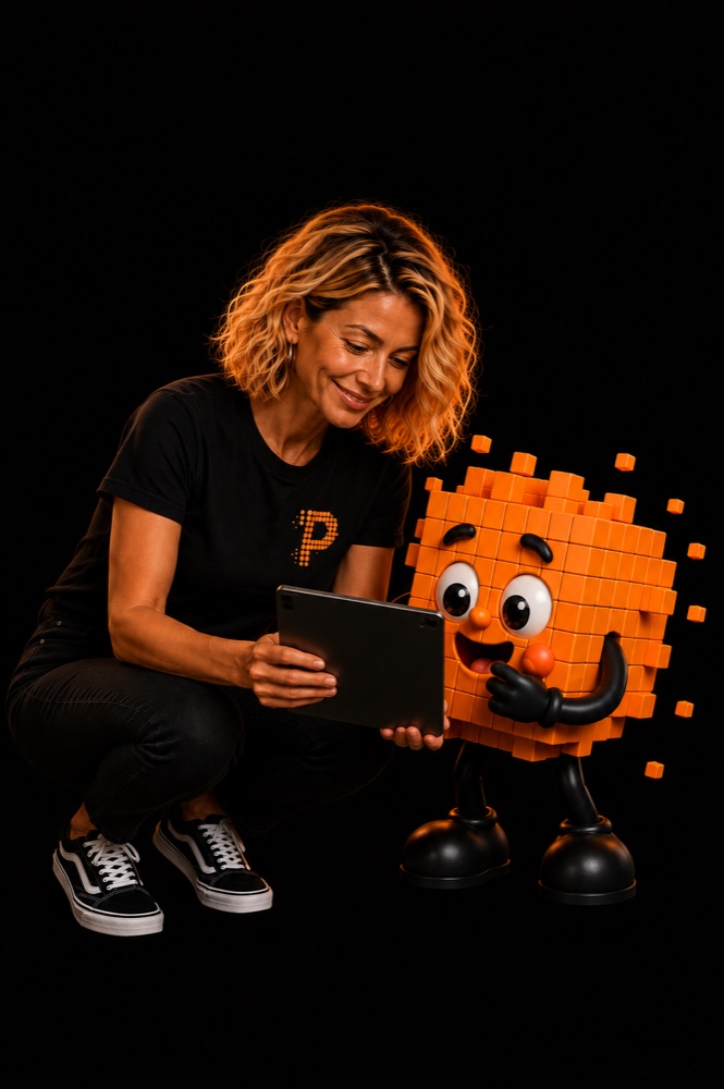 Mara und Pixel als Team